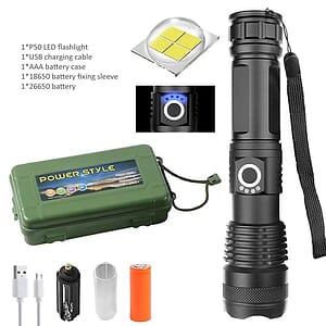 Rechargeable LED Flashlights High Lumens(2400mAh)