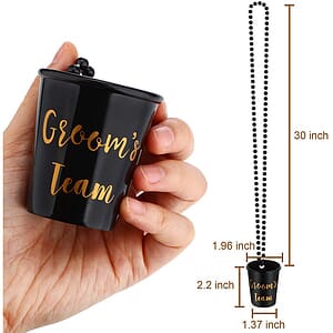 Plastic Shot Glass with Beaded Necklace