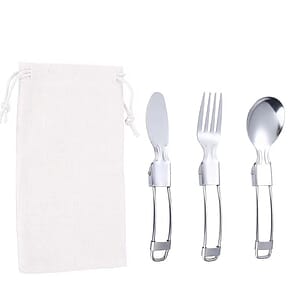 304 Stainless Steel Camping Folding Cutlery Set