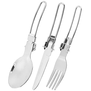 304 Stainless Steel Camping Folding Cutlery Set
