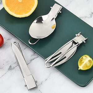 304 Stainless Steel Camping Folding Cutlery Set