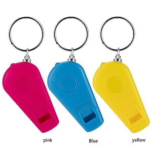 Safety Whistle Flashlight Keychain