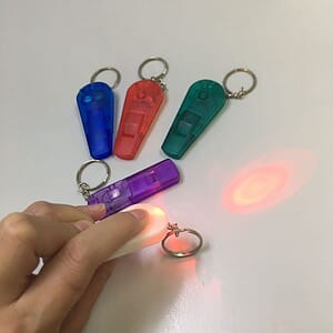 Safety Whistle Flashlight Keychain