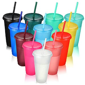 Mood Color Changing Stadium Cup with Lid & Straw
