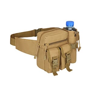 Military Tactical Waist Bag with Water Bottle Holder