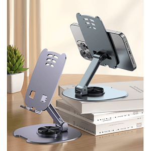 360 Rotating Metal Holder for Desk Phone Stand
