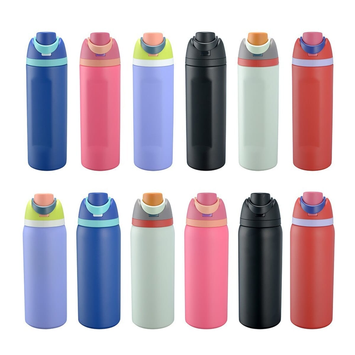 16 oz. Insulated Stainless Steel Water Bottle with Straw Lid