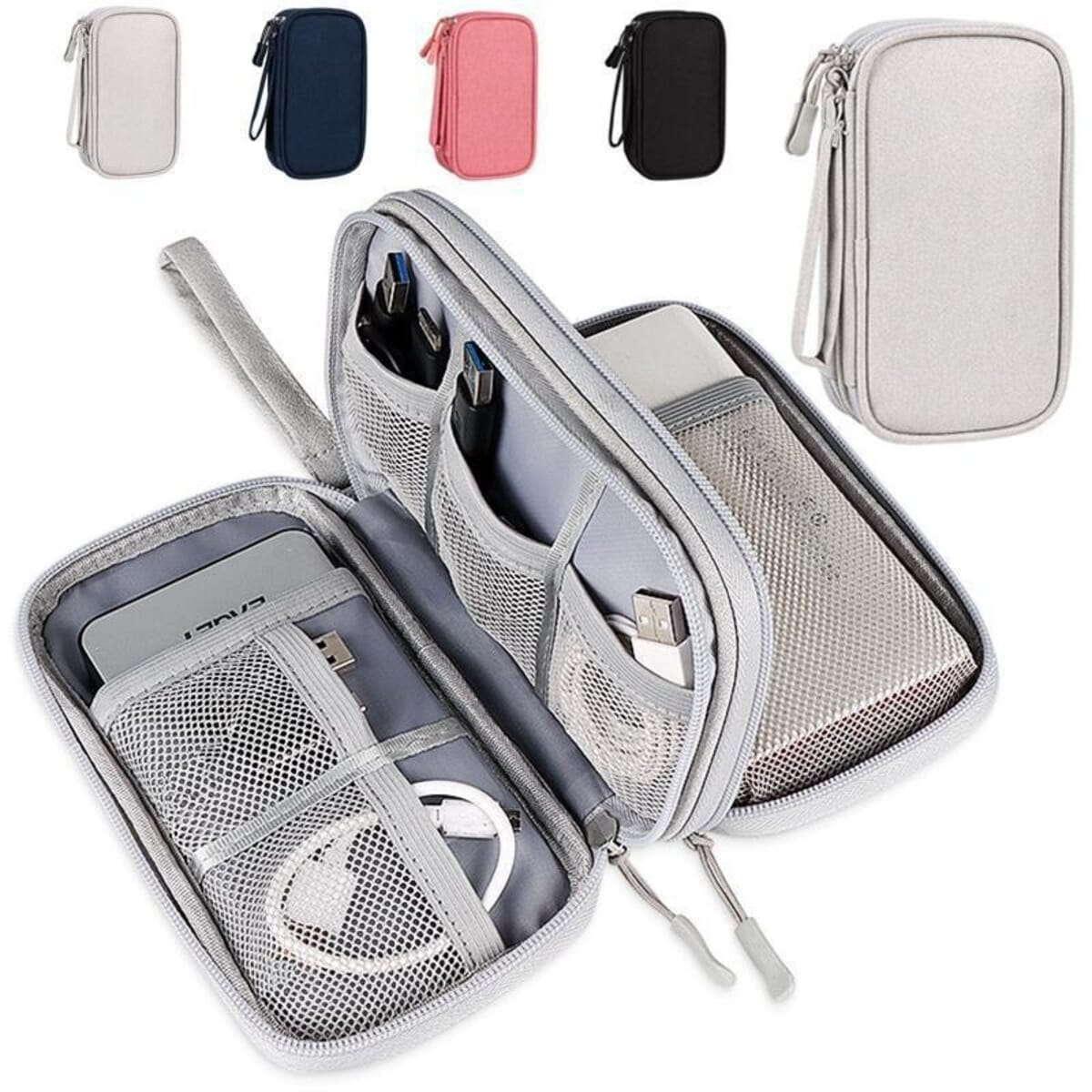 Double Layer Travel Cable Storage Bag Electronic Accessory
