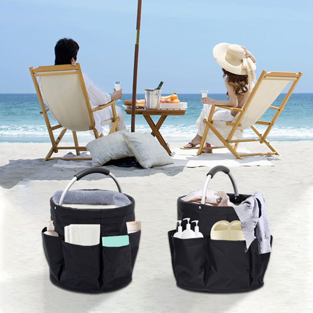 Foldable Bucket Tool Bag W/ Handle