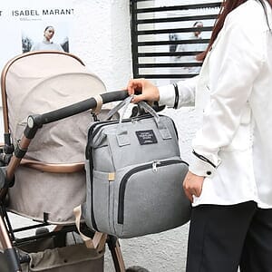 Mummy Stroller Diaper Bag Nappy Foldable Bed Backpack