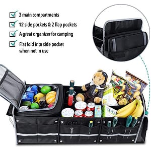 Luxury Collapsible Trunk Storage Organizer with Cooler