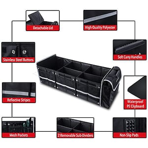 Luxury Collapsible Trunk Storage Organizer with Cooler