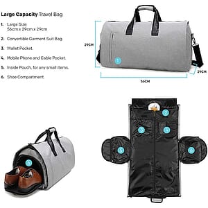 55L Hanging Suitcase Suit Business Duffle Bag