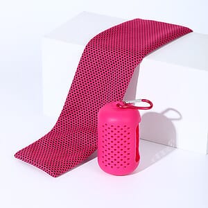 Travel Sports Workout Cooling Towel With Silicone Case