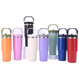 30oz Stainless Steel Tumbler with Straw