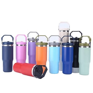 30oz Stainless Steel Tumbler with Straw