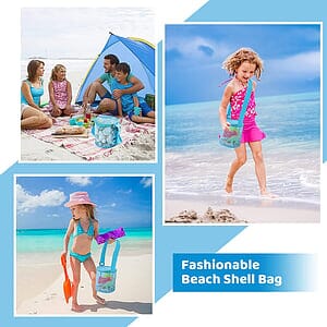 Cylindrical Mesh Tote Shell Bags