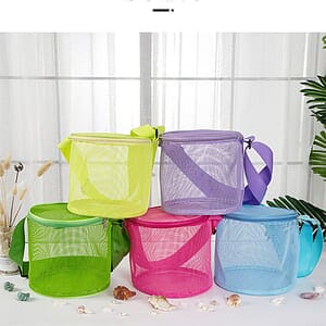 Cylindrical Mesh Tote Shell Bags