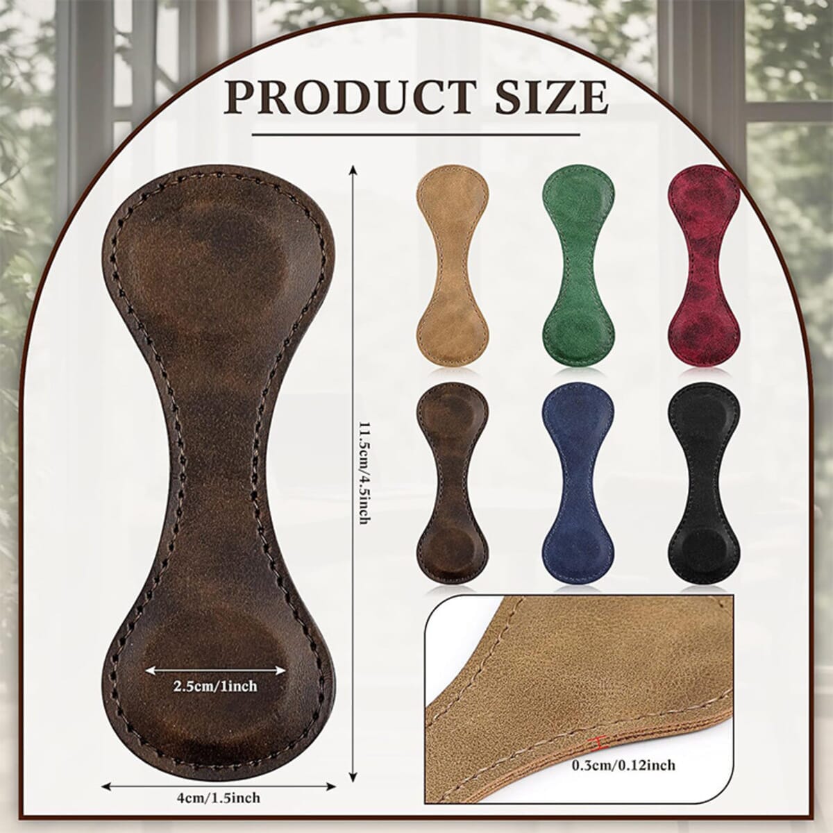 Magnetic Leather Bookmark