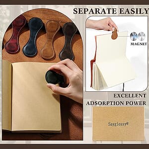Magnetic Leather Bookmark