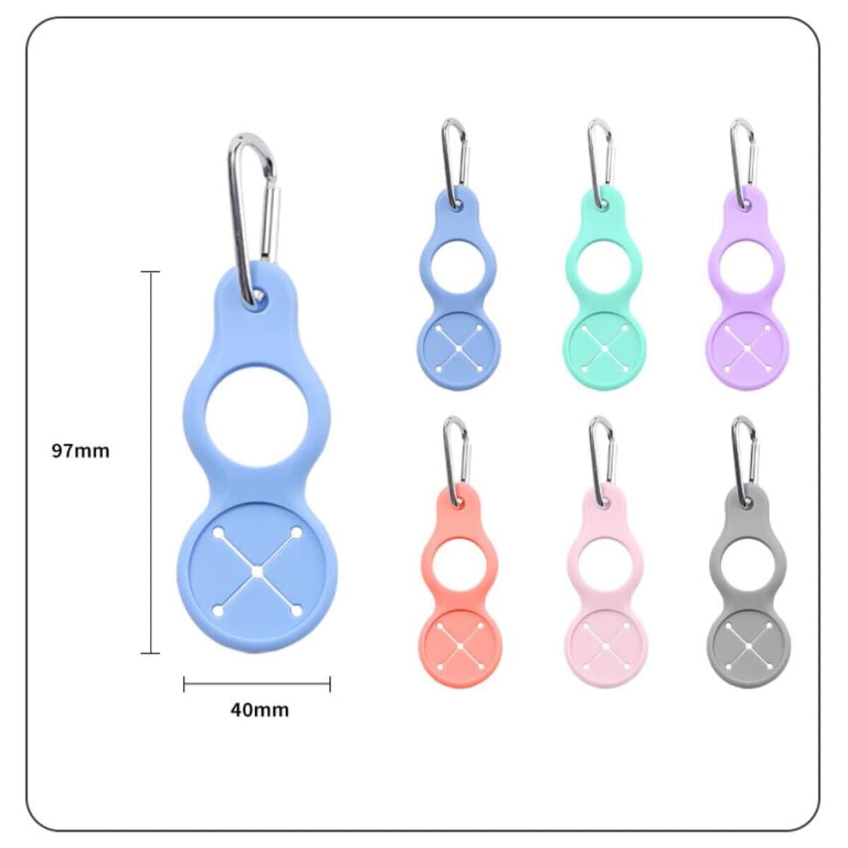 Silicone Water Bottle Carrier With Carabiner