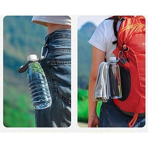 Silicone Water Bottle Carrier With Carabiner