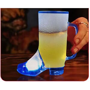 16 Oz Flashing Bar Boot Glass 8 Mode Led Light-Up Beer Mug