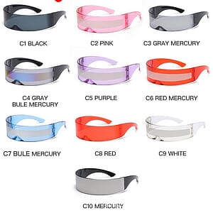 Futuristic Space Cadet Mono Lens Shield Sunglasses