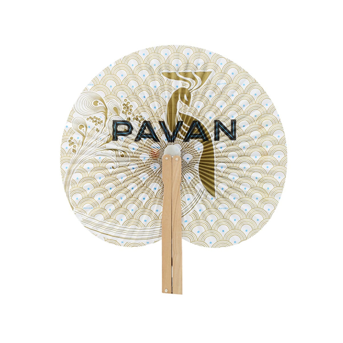 6" Wooden Handle Folding Fans