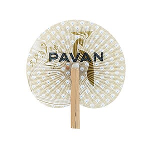 6" Wooden Handle Folding Fans