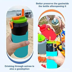 Reusable Silicone Can Straw Lid