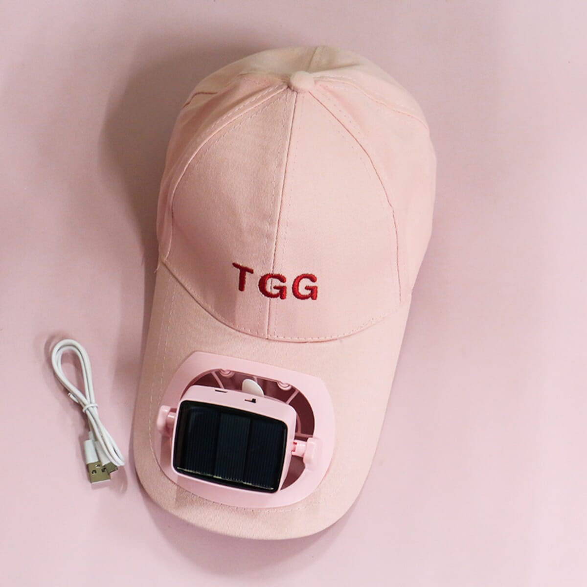 Solar Fan Hat Rechargeable USB Battery Baseball Cap