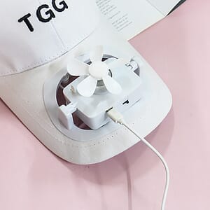Solar Fan Hat Rechargeable USB Battery Baseball Cap