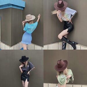 Faux Felt Cowboy Hat