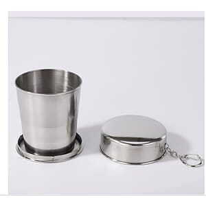 Retractable Stainless Steel Portable Keychain Wine Glass
