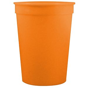 12 oz. Smooth Walled Plastic Stadium Cup with Automated Silkscreen Imprint