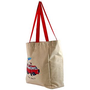 Full Side Gusset Cotton Tote, with Poly Handles & Sublimated Liner
