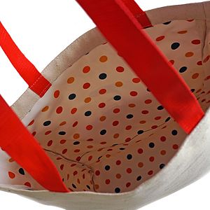 Full Side Gusset Cotton Tote, with Poly Handles & Sublimated Liner