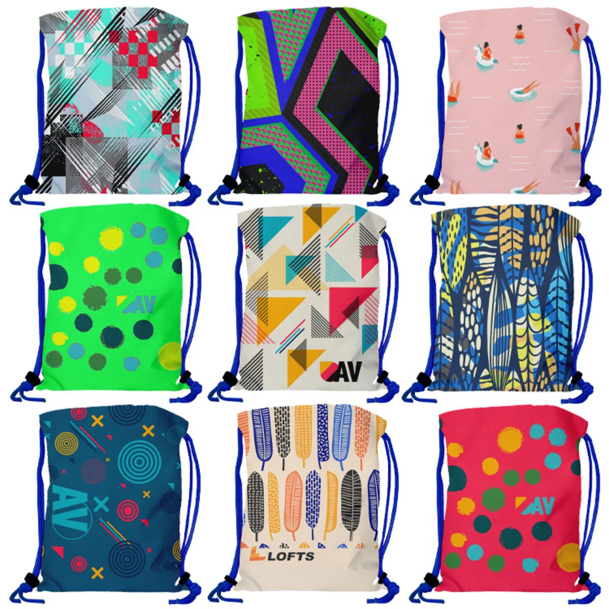 Super colored heavy rope drawstring pack | Order Swag