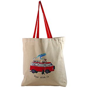 Full Side Gusset Cotton Tote, with Poly Handles & Sublimated Liner