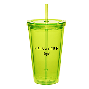 16oz Cup w/Straw
