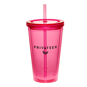 16oz Cup w/Straw