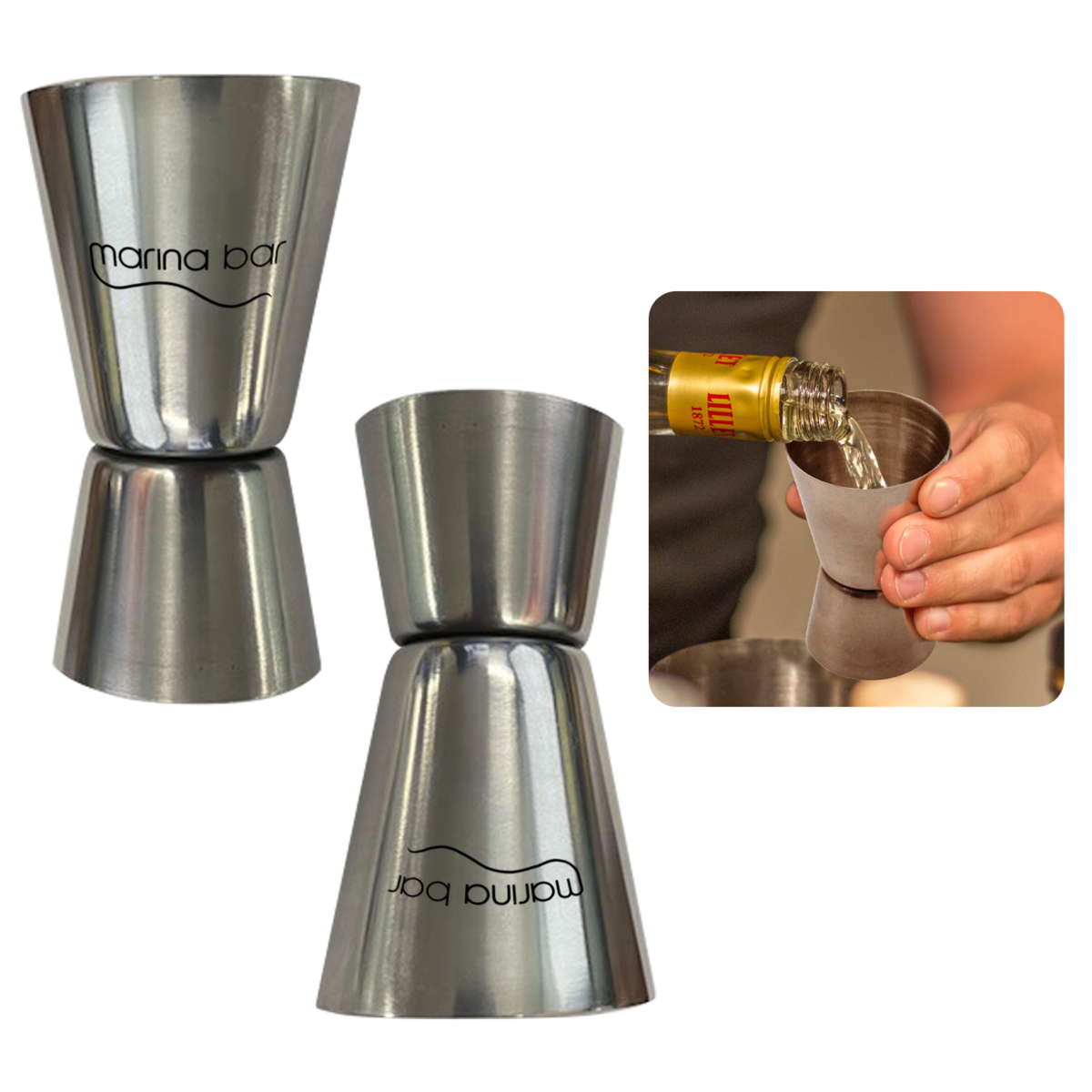 Promotional 1oz double jigger Personalized With Your Custom Logo