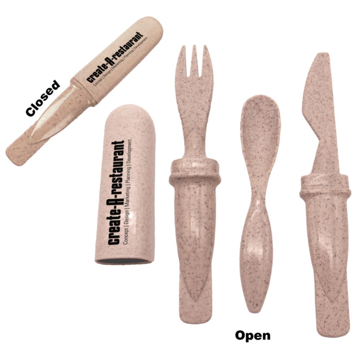 Promotional Wheat utensil set Personalized With Your Custom Logo