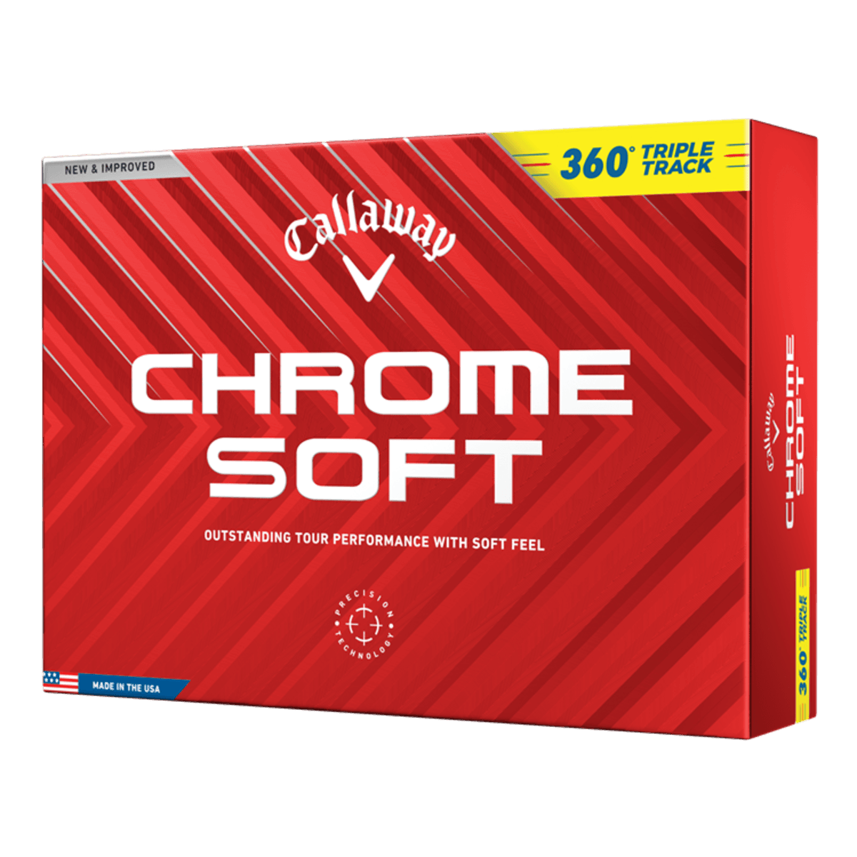 Callaway Chrome Soft 360 Triple Track Golf Balls - Yellow