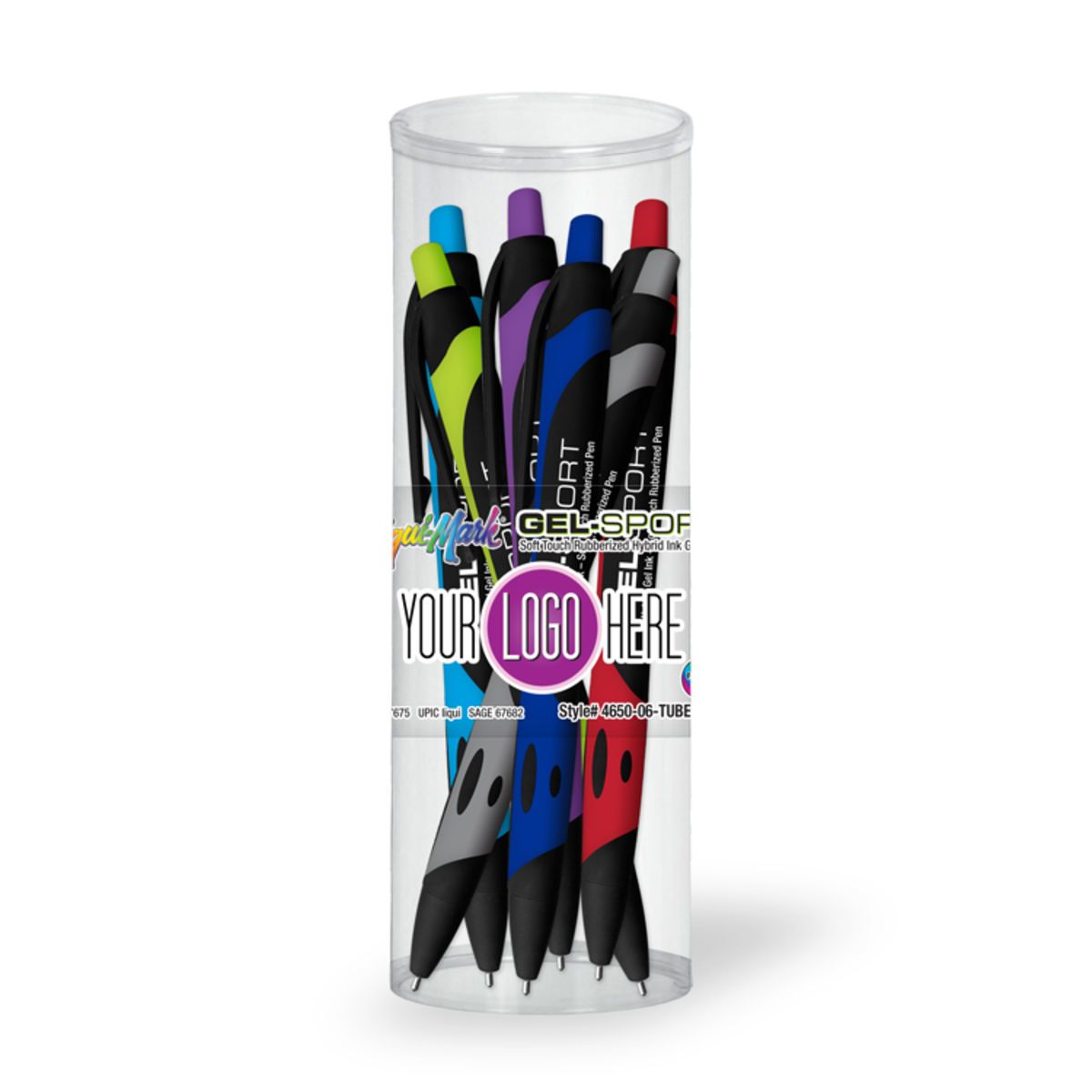 Gel Sport Soft Touch - 6 Pack Tube Set with Full Color Decal