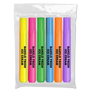 Broadline Chisel Tip Highlighter Six Pack - USA Union Made