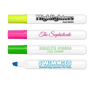 Brite Spots Fluorescent Highlighter - White Barrel - USA Union Made