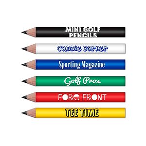 Mini Round Golf Pencils 3 ½” Pre-Sharpened