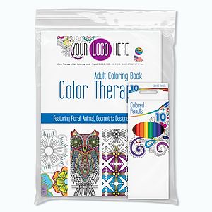 Color Therapy™ 24 Page Adult Coloring Book with Colored Pencils